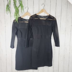 LULUS Perfect Mesh Black Bodycon fitted Dress